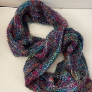 Mucros weavers Killarney Ireland 100% mohair deep purple blues open weave